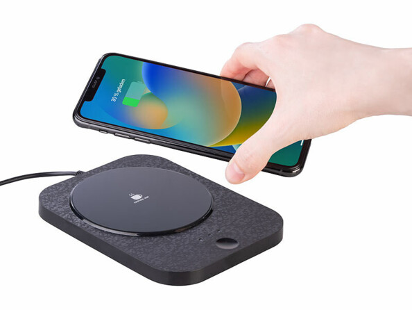 Chauffe-tasse USB et chargeur compatible Qi 13 W