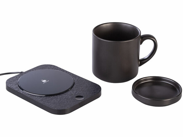 Chauffe-tasse USB et chargeur compatible Qi 13 W 