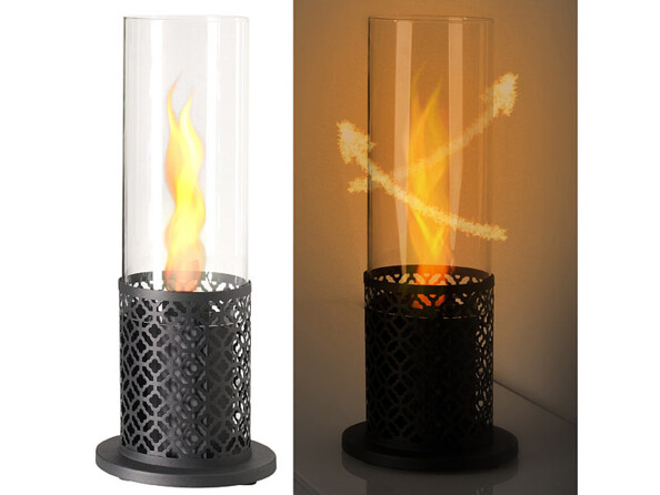 Cheminée décorative au bioéthanol mise en situation