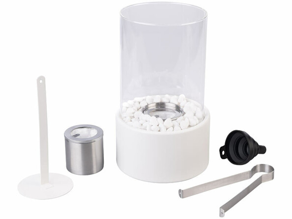 torche décorative au bioéthanol cylindrique