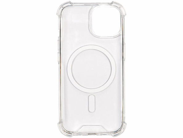Coque transparente compatible MagSafe pour iPhone 15