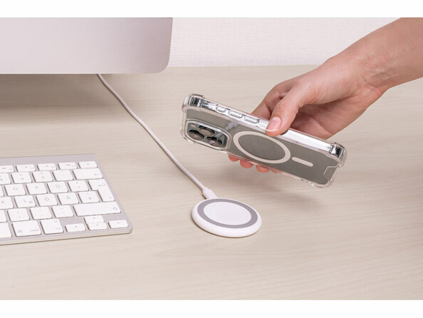 Coque transparente compatible MagSafe pour iPhone 15 Plus