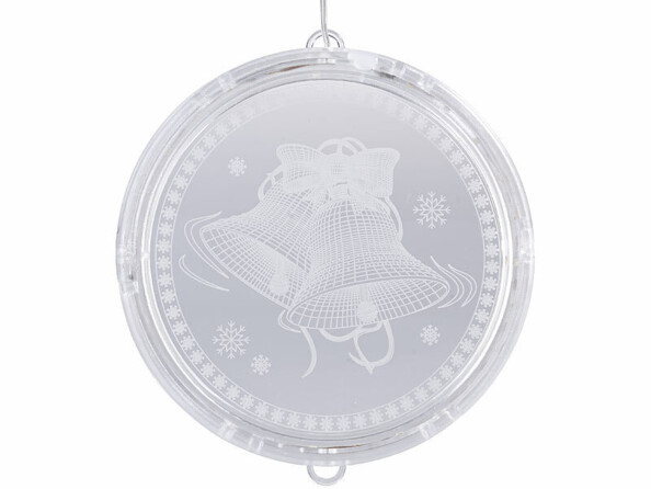 Décoration lumineuse LED pour fenêtre Cloches de Noël