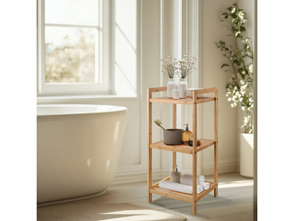 Étagère de rangement en bambou 3 étages