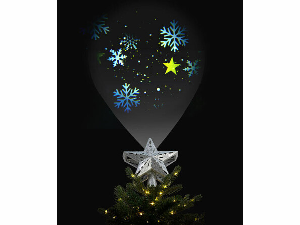 Étoile pour sapin de Noël avec projecteur LED