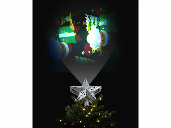 Étoile pour sapin de Noël avec projecteur LED