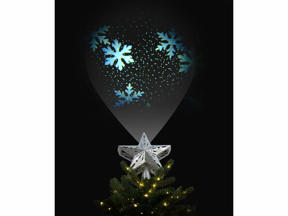 Étoile pour sapin de Noël avec projecteur LED