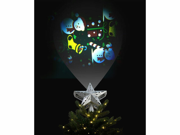 Étoile pour sapin de Noël avec projecteur LED