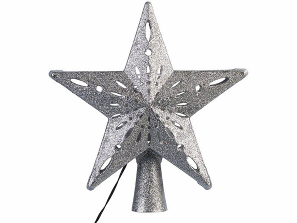 Étoile pour sapin de Noël avec projecteur LED