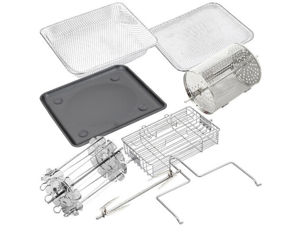 Friteuse numérique XXXL à air chaud & four chaleur tournante avec accessoires