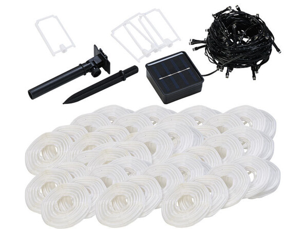 Guirlande LED solaire blanc chaud 50 lampions