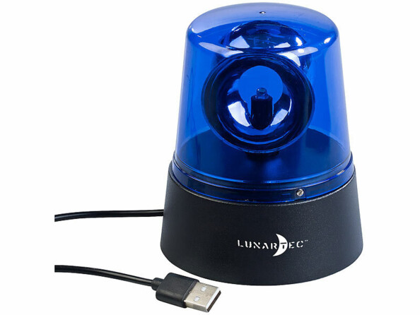 Gyrophare bleu 360° USB ou à piles
