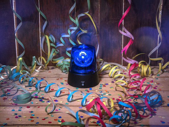 Gyrophare bleu 360° USB ou à piles