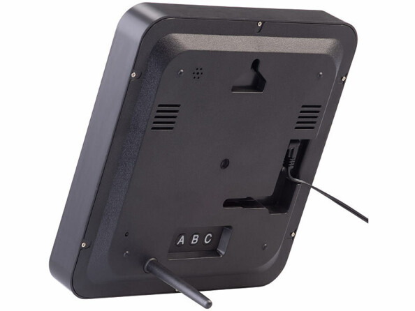 montre à poser radiopilotée LED bleues avec thermomètre