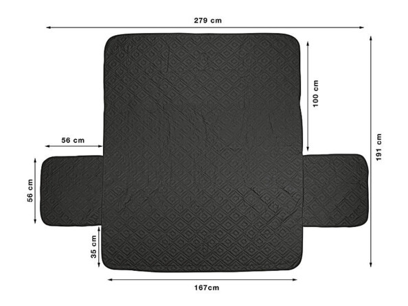 Housse de protection réversible pour canapé 3 places