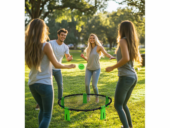 jeu roudnet volley ball balle trampoline