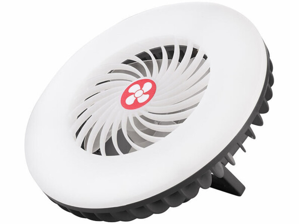 lampe de camping à supendre avec ventilateur et batterie d'appoint