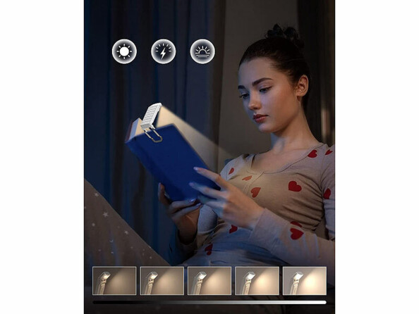 Lampe de lecture LED rechargeable avec clip