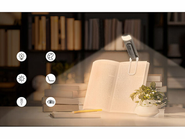 Lampe de lecture LED rechargeable avec clip