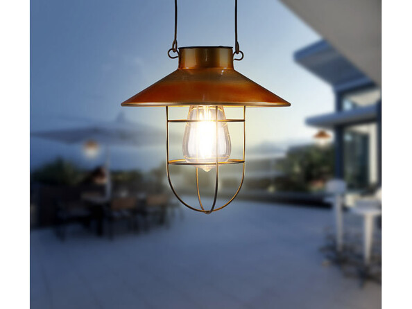 Lampe solaire à suspendre design retro