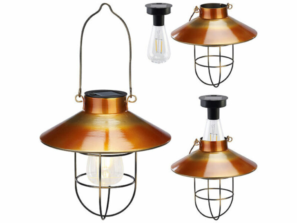 Lanterne solaire à suspendre design retro