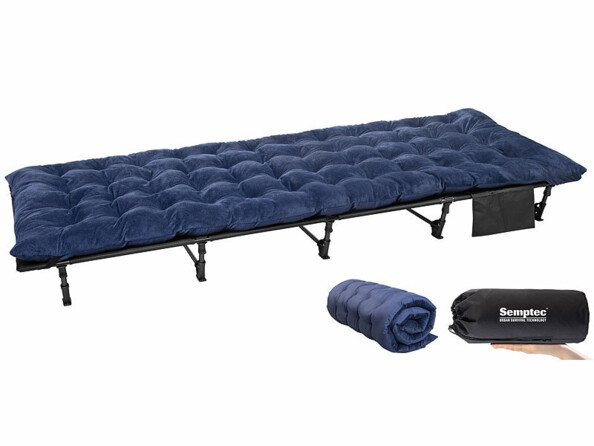 Lit de camp pliable en aluminium 192 x 70 cm