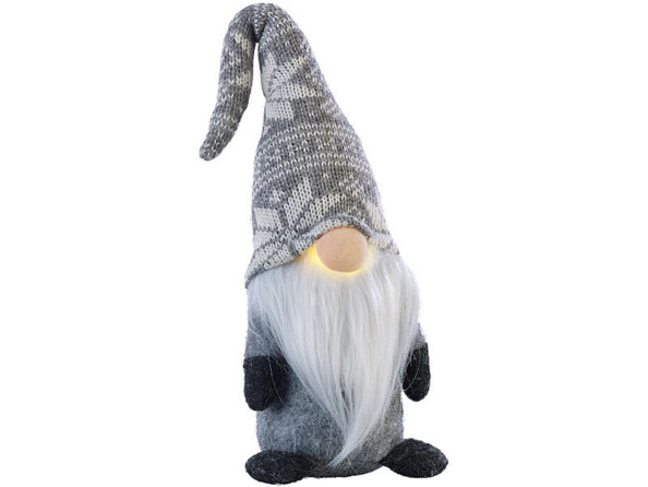 Lutin de Noël décoratif avec nez lumineux