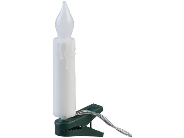 guirlande LED à piles pour sapin avec 10 bougies