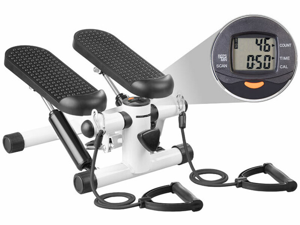 stepper appartement avec bandes élastiques pour les bras