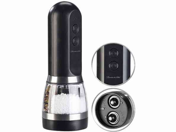Moulin à Sel Et Poivre Rechargeable 2 En 1 - Broyeur électrique USB, Design Compact Pour Cuisine