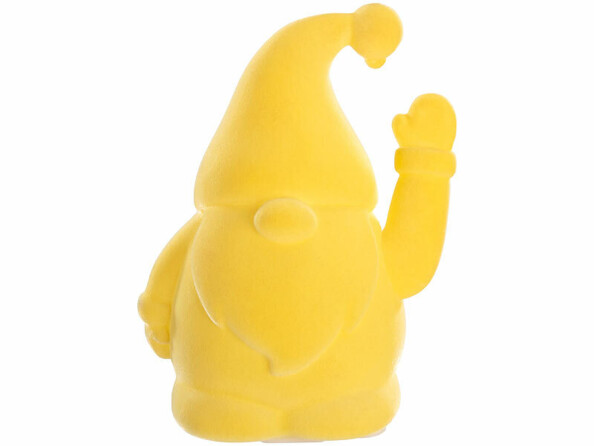 Nain de jardin animé à pile - coloris jaune