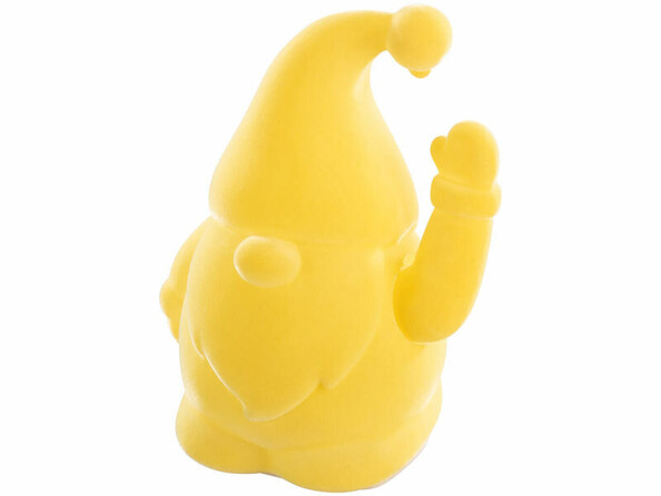 Nain de jardin animé à pile - coloris jaune
