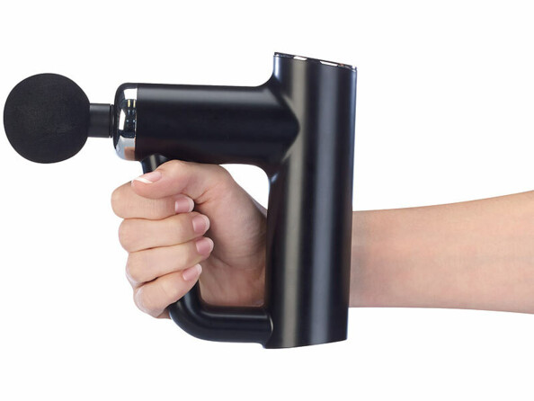 Pistolet de massage sans fil avec 4 embouts et 6 niveaux