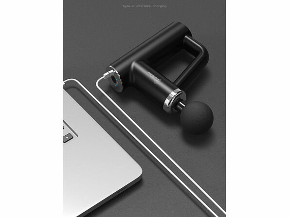 Pistolet de massage sans fil avec 4 embouts et 6 niveaux