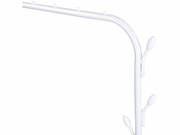 Portant à vêtements simple avec 8 crochets coloris blanc