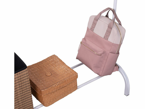 Portant à vêtements simple avec 8 crochets coloris blanc