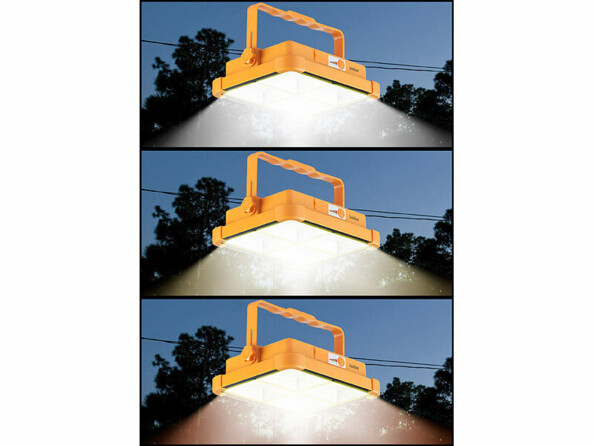 lampe de chantier rechargeable solaire luminosité variable