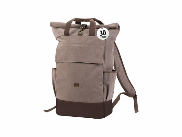 Sac à dos en toile rolltop 30 L avec compartiment PC