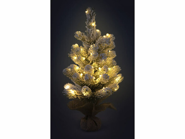 Sapin de Noël artificiel enneigé à LED - 56 cm
