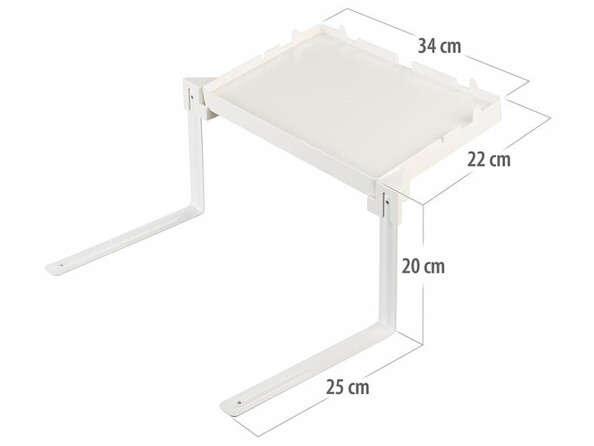 Tablette de lit pliable coloris blanc