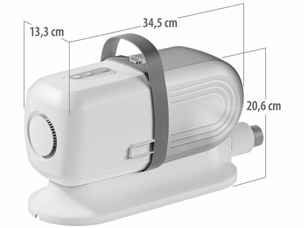 Tondeuse pour animaux avec aspirateur, séchoir et brosses