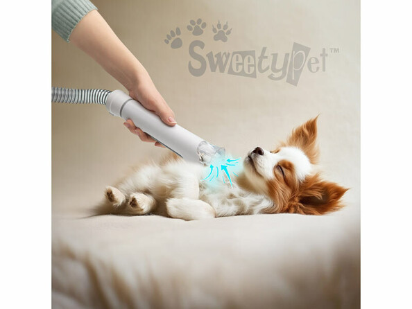 Tondeuse pour animaux avec aspirateur, séchoir et brosses