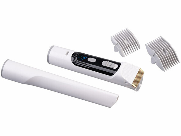 Tondeuse pour animaux avec aspirateur, séchoir et brosses