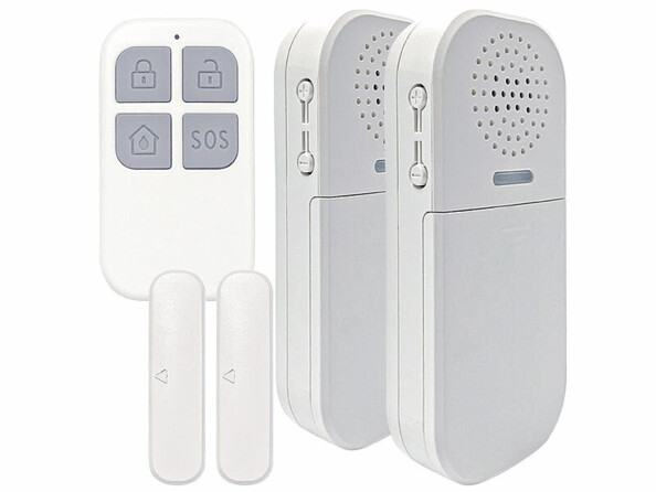 2 alarmes télécommandées pour porte et fenêtre 130 dB