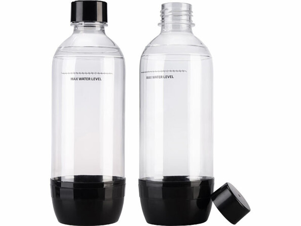 2 bouteilles 1 L pour gazéificateur d'eau WS-305.soda vues de face