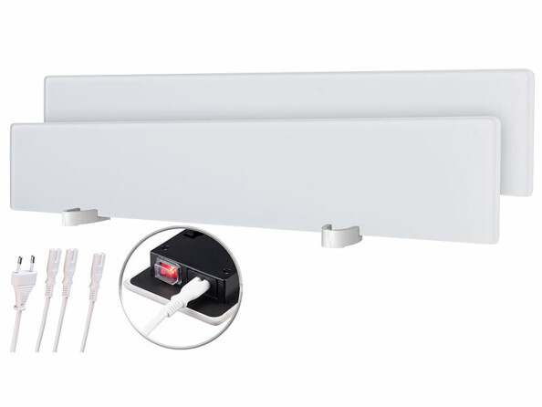 Pack de 2 panneaux infrarouges électriques anti-moisissures de la marque Sichler Haushaltsgeräte