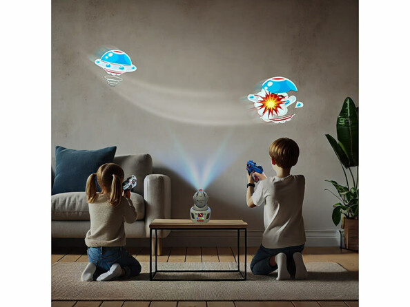 2 pistolets laser avec projecteur cibles mobiles