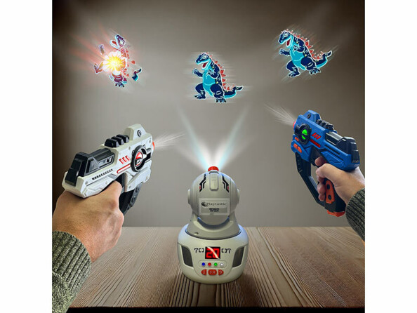 2 pistolets laser avec projecteur cibles mobiles