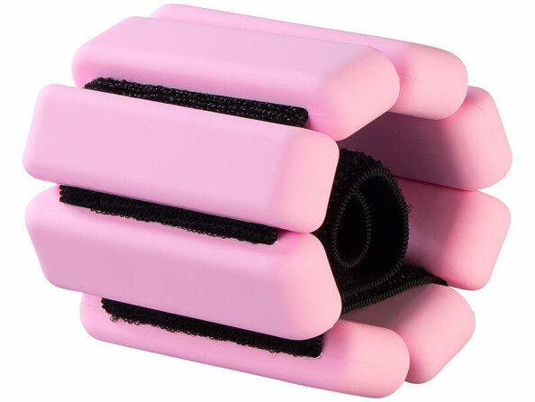 2 poids à scratch pour poignets et chevilles 0,5 kg - coloris rose