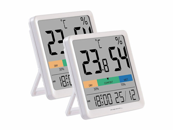Pack de 2 thermo-hygromètres avec écran couleur de la marque PEARL